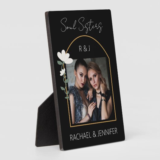 Soul Sisters Aangepaste foto Naam Monogram Keepomw Fotoplaat (Zijkant)