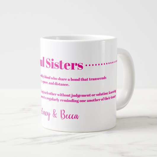 Soul Sisters Best Friend BFF Giant Coffee Mok (Voorkant rechts)