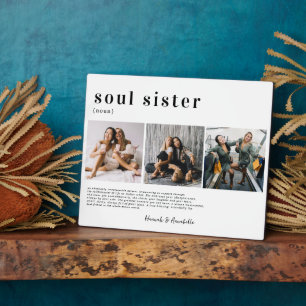 Soul Sisters   Cadeau voor zusters Fotocollage Fotoplaat