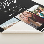 Soul Sisters Drie foto zwart en wit Sherpa Deken (3/4)