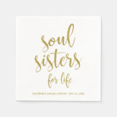 Soul Sisters for Life Glitter Bachelorette Servetten (Voorkant)