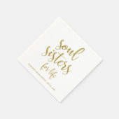 Soul Sisters for Life Glitter Bachelorette Servetten (Hoek)