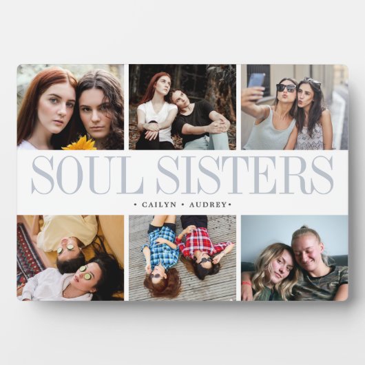 Soul Sisters Fotocollage Cadeau voor Beste Vriende Fotoplaat (voorkant)