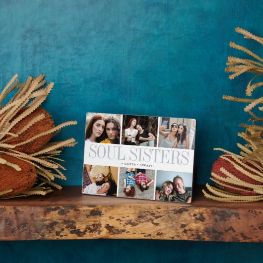Soul Sisters Fotocollage Cadeau voor Beste Vriende Fotoplaat (Zijkant)
