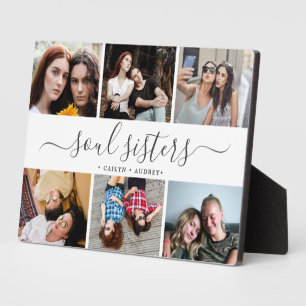 Soul Sisters Fotocollage Gift voor Beste Vrienden Fotoplaat