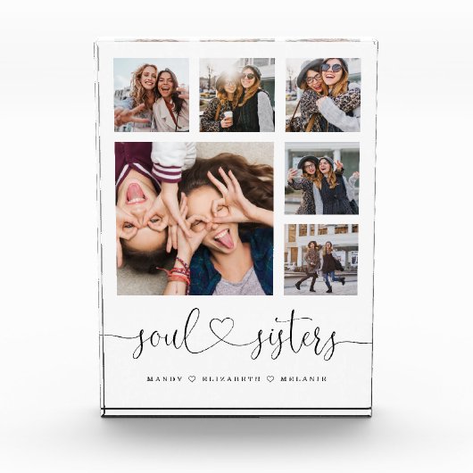 Soul Sisters | Gift for Best Friends Photo Collage Fotoblokken (Voorkant)