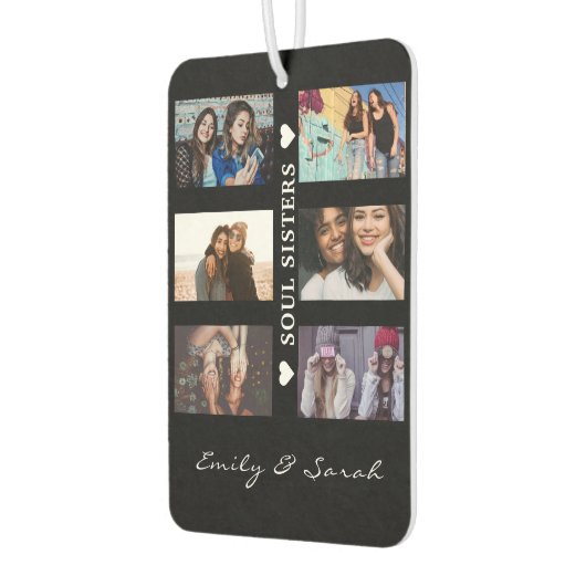 Soul Sisters Script Custom 6 Fotocollage & Name Luchtverfrisser (Links)