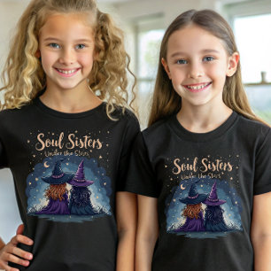 Soul Sisters Under the Stars Magical Witchy Friend T-shirt