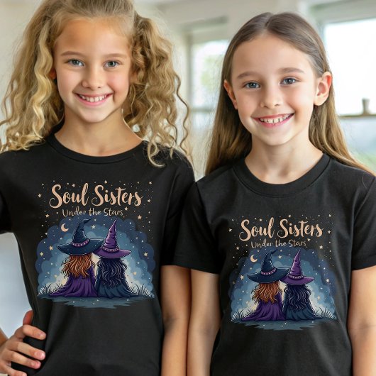Soul Sisters Under the Stars Magical Witchy Friend T-shirt