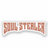 Soul Stealer Funny Redhead Heavy Metal Typography Sticker (Voorkant)