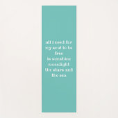 Soul Sun Moon Stars Zee Typografie Poem Aqua Yogamat (Voorkant)