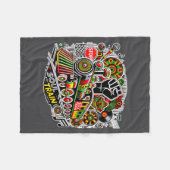 Soul Train Afro-Amerikaans Melanine Afrika Zwarte  Fleece Deken (Voorkant (Horizontaal))
