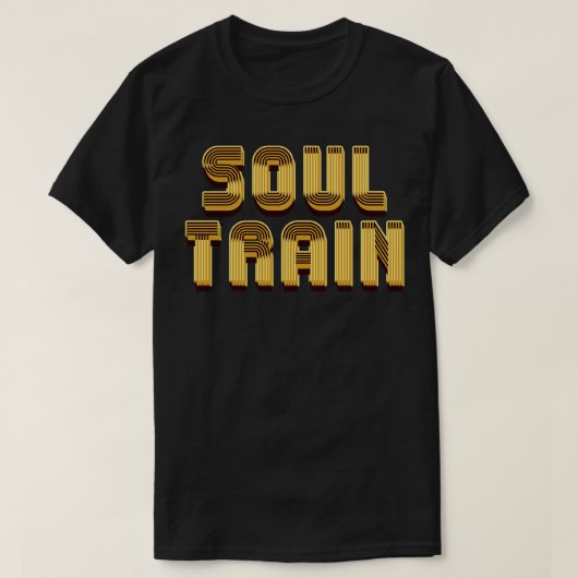 Soul Train Dark Gold-tekst T-shirt (Design voorkant)