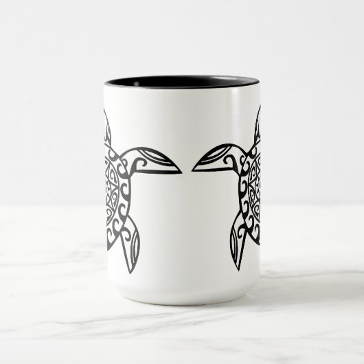 Soul Turtle - Hand getekend ontwerp dat belichaamt Mok (Midden)