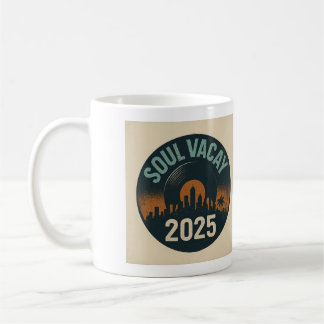 Soul Vacay 2025 Logo Koffiekopje Koffiemok