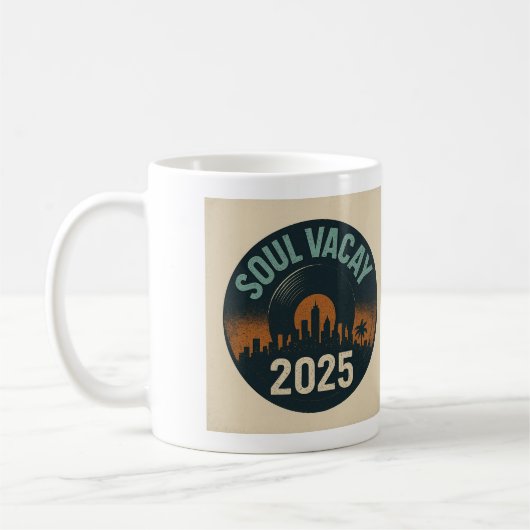 Soul Vacay 2025 Logo Koffiekopje Koffiemok (Links)