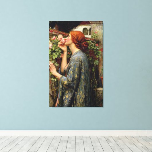 Soul van het Roos van John William Waterhouse Canvas Afdruk (Insitu (Houten vloer))
