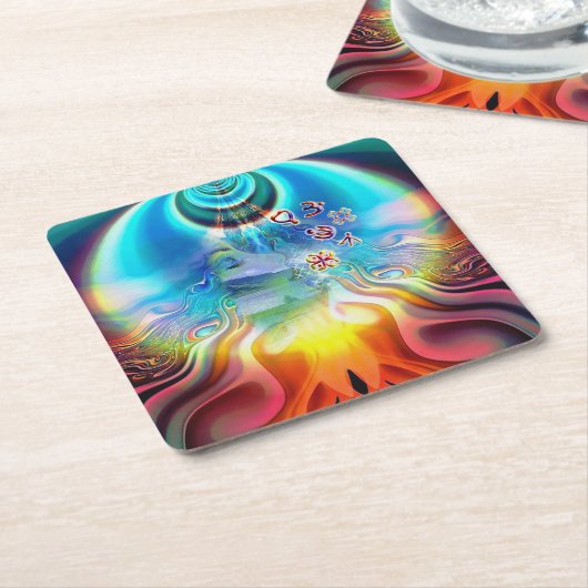 Soul Vibrations Kartonnen Onderzetters (Schuin)