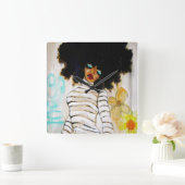 SOUL-wandklok Vierkante Klok (Huis)