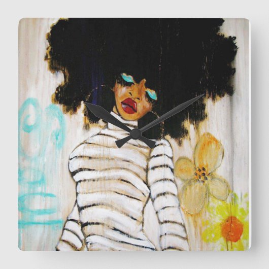 SOUL-wandklok Vierkante Klok (Voorkant)