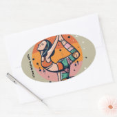 Soul Warrior Vibes Ovale Sticker (Envelop)
