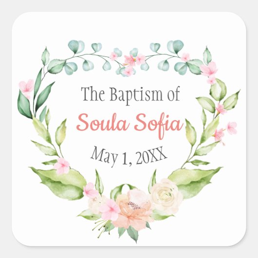 Soula Baptism Sticker (Voorkant)