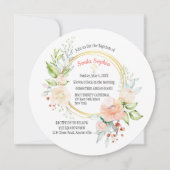 Soula Round Baptism Invitation Kaart (Voorkant)