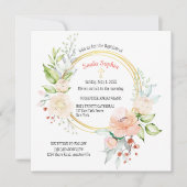 Soula Square Baptism Invitation Kaart (Voorkant)