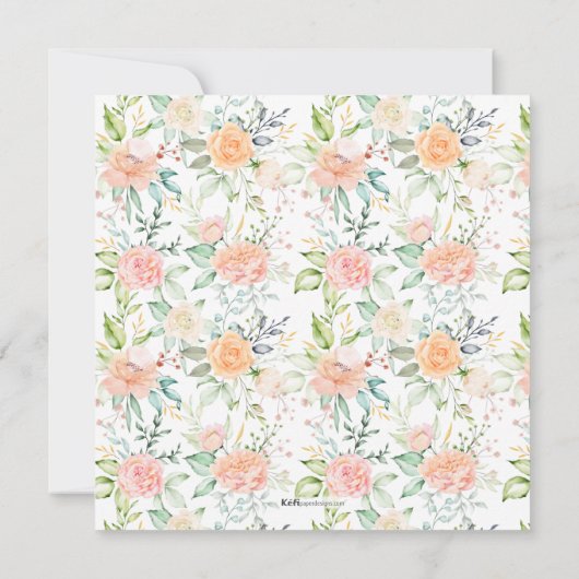 Soula Square Baptism Invitation Kaart (Achterkant)