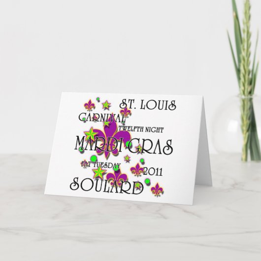 Soulard Mardi Gras 2011 Kaart (Voorkant)