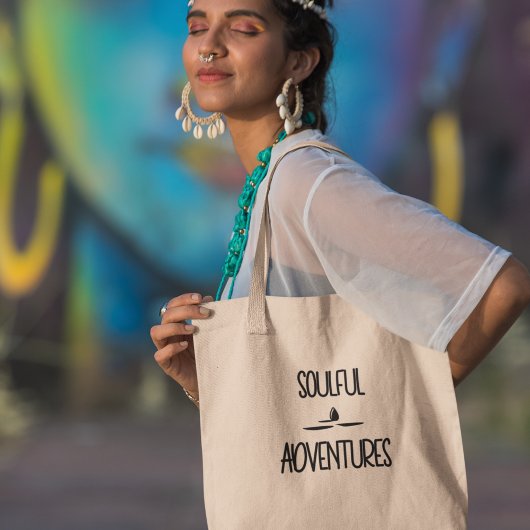 Soulful Adventures Yoga Meditatie Spiritueel Boho Tote Bag