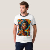 Soulful Afrocentric Jazz Zanger Tshirt (Voorkant volledig)