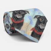 Soulful Black Lab Pastel Stropdas (Opgerold)