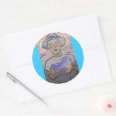 Soulful Bluesman Ronde Sticker (Envelop)