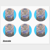 Soulful Bluesman Ronde Sticker (Vel)
