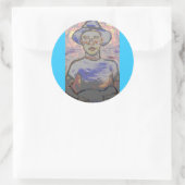Soulful Bluesman Ronde Sticker (Tas)