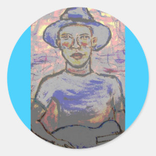 Soulful Bluesman Ronde Sticker