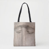 Soulful Eyes Carved Wood Art Tote Bag (Voorkant)
