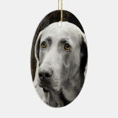 Soulful Eyes of the Weimaraner Keramisch Ornament (Rechts)