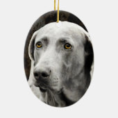 Soulful Eyes of the Weimaraner Keramisch Ornament (Achterkant)