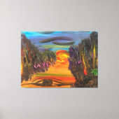 Soulful Horizon Hand Painted Design  Canvas Afdruk (Voorkant)