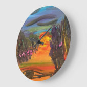 Soulful Horizon Hand Painted Design  Grote Klok (Hoek)