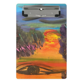 Soulful Horizon Hand Painted Design Mini Klembord