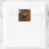 Soulful Horse Eye Vierkante Sticker (Tas)