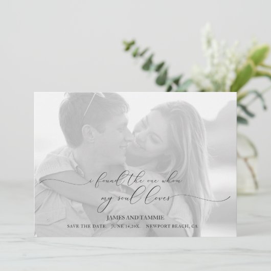 Soulful Love Save the Date Card (Staand voorkant)