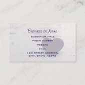 Soulful Paarse Stone Heart op een zandstrand Visitekaartje (Achterkant)