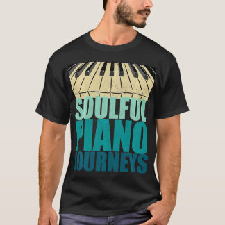 Soulful Piano Journeys Piano toetsen kleuren T-shirt