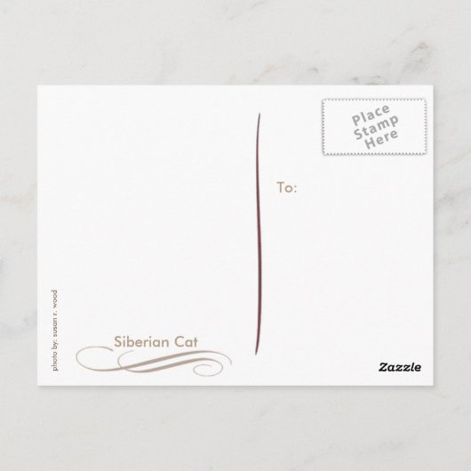 Soulful Siberische Denken van U Briefkaart (Achterkant)