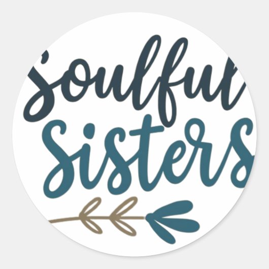 Soulful Sisters Ronde Sticker (Voorkant)