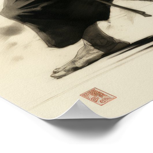 Soulful Staal: Majestic Samurai Poster (Hoek)